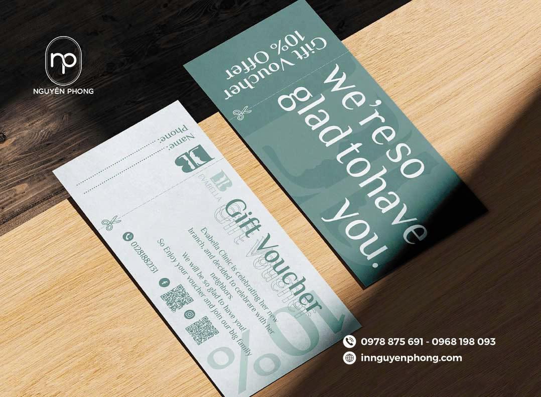 Voucher giám giá dịch vụ, quà tặng sản phẩm 